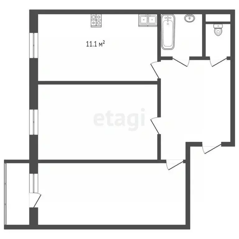 2-к кв. Вологодская область, Вологда Осановский проезд, 33 (50.0 м) - Фото 1