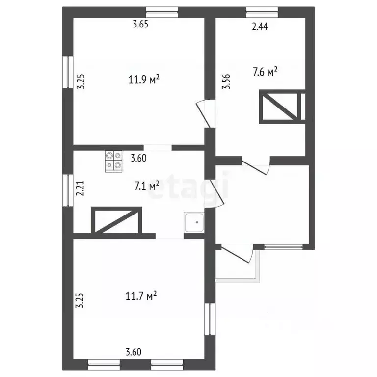 Дом в Алтайский край, Барнаул ул. Крупской, 22А (38 м) - Фото 2