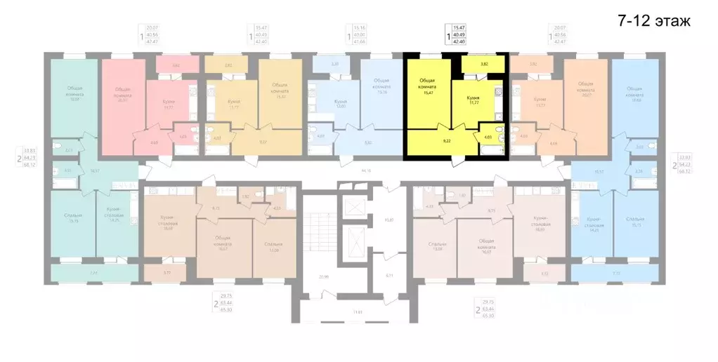 1-к кв. Мордовия, Саранск ул. Филатова, 15 (40.49 м) - Фото 2