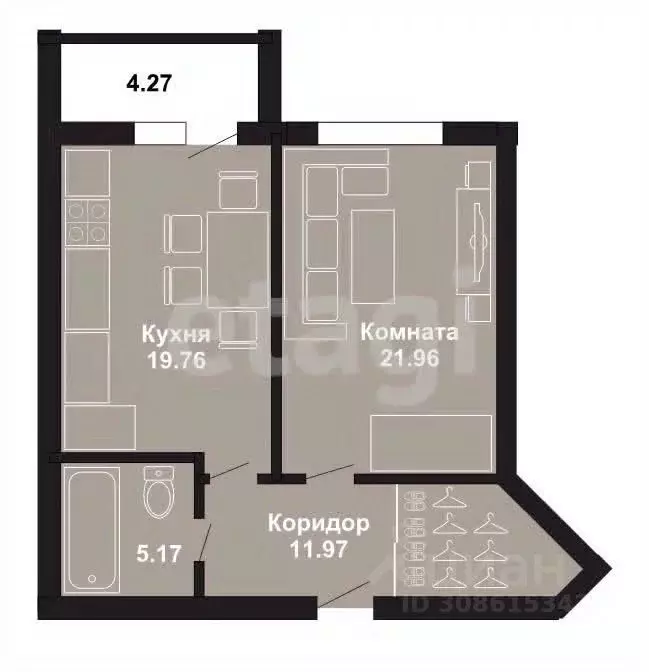 1-к кв. Костромская область, Кострома Новый город мкр, 10 (61.06 м) - Фото 0