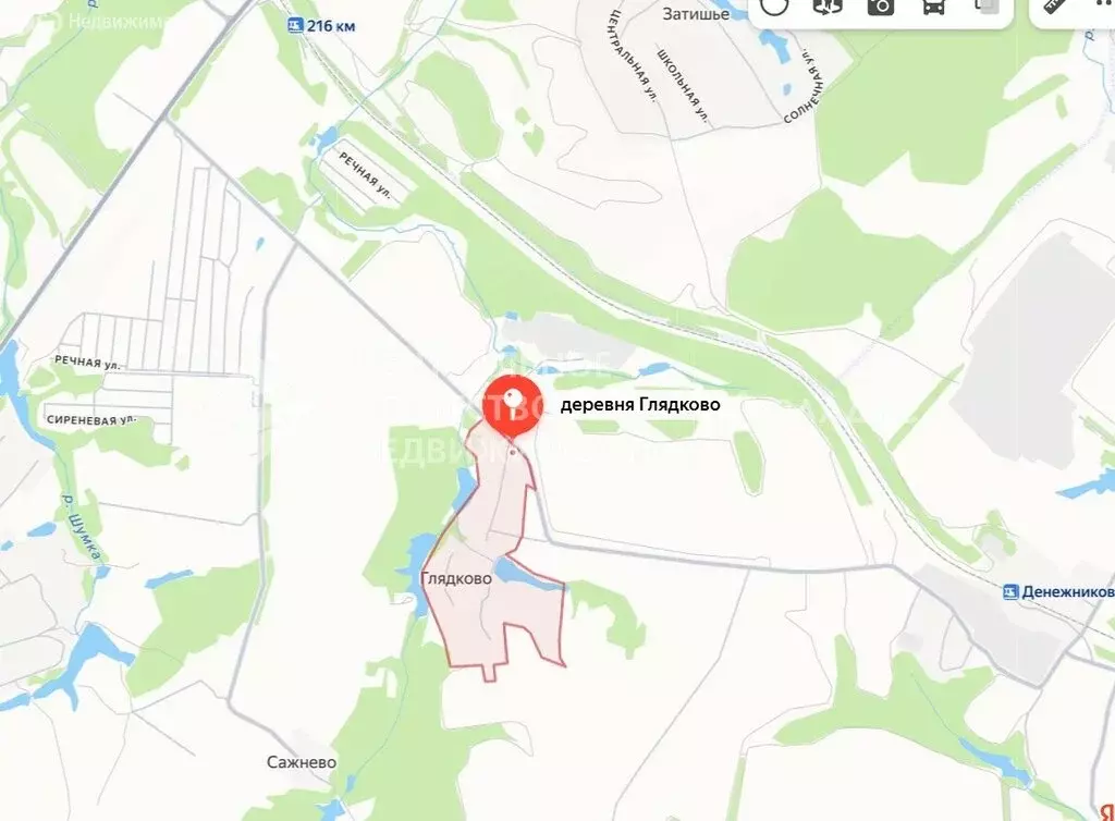 Участок в Окское сельское поселение, деревня Глядково (8.36 м) - Фото 0