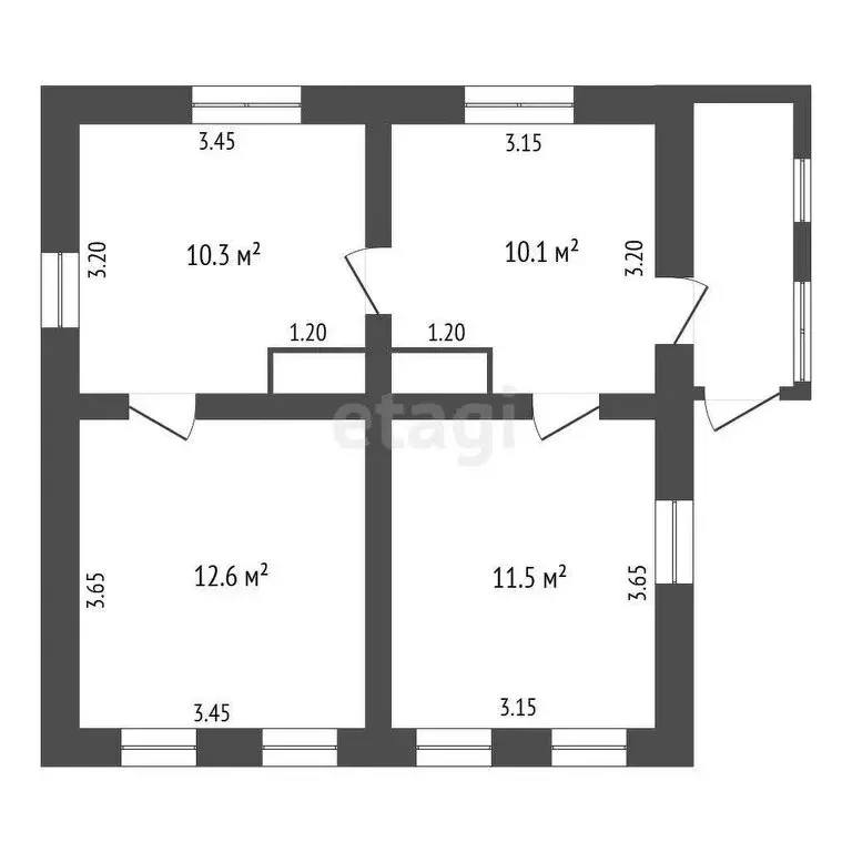 Дом в Майский, улица Кирова (44.5 м) - Фото 1