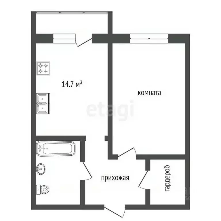 1-к кв. Забайкальский край, Чита ул. Кирова, 16 (50.4 м) - Фото 1