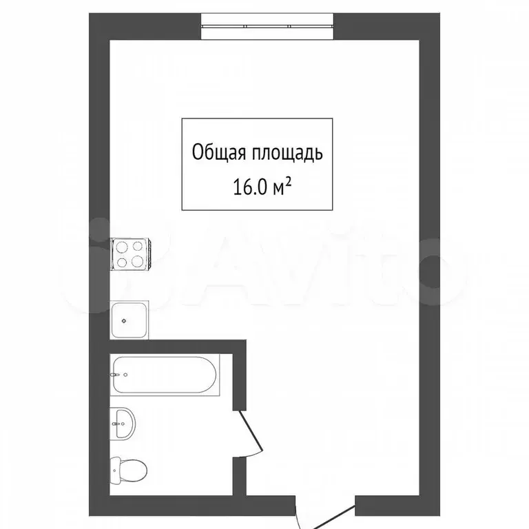 Доля в квартира-студии, 15 м, 1/10 эт. - Фото 0
