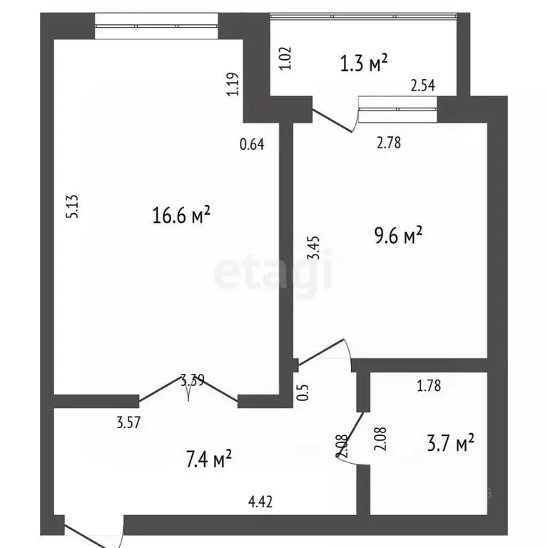 1-к кв. Калининградская область, Калининград ул. Менделеева, 30 (37.3 ... - Фото 2