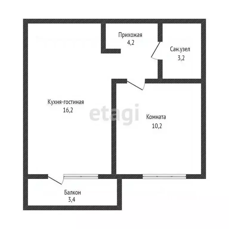 1-к кв. Адыгея, Тахтамукайский район, Старобжегокайское с/пос, Новая ... - Фото 2