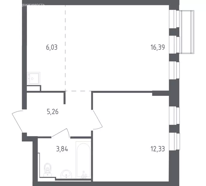 1-комнатная квартира: село Лайково, микрорайон Город-Событие, ЖК ... - Фото 1