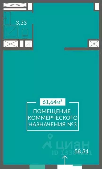Помещение свободного назначения в Севастополь ш. Балаклавское, 10 (62 ... - Фото 1