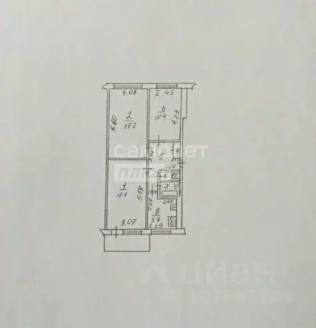 3-к кв. Липецкая область, Липецк ул. Германа Титова, 4/2 (60.8 м) - Фото 1