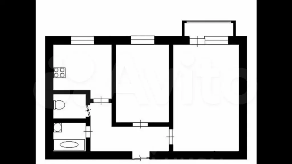 2-к. квартира, 45 м, 2/5 эт. - Фото 0