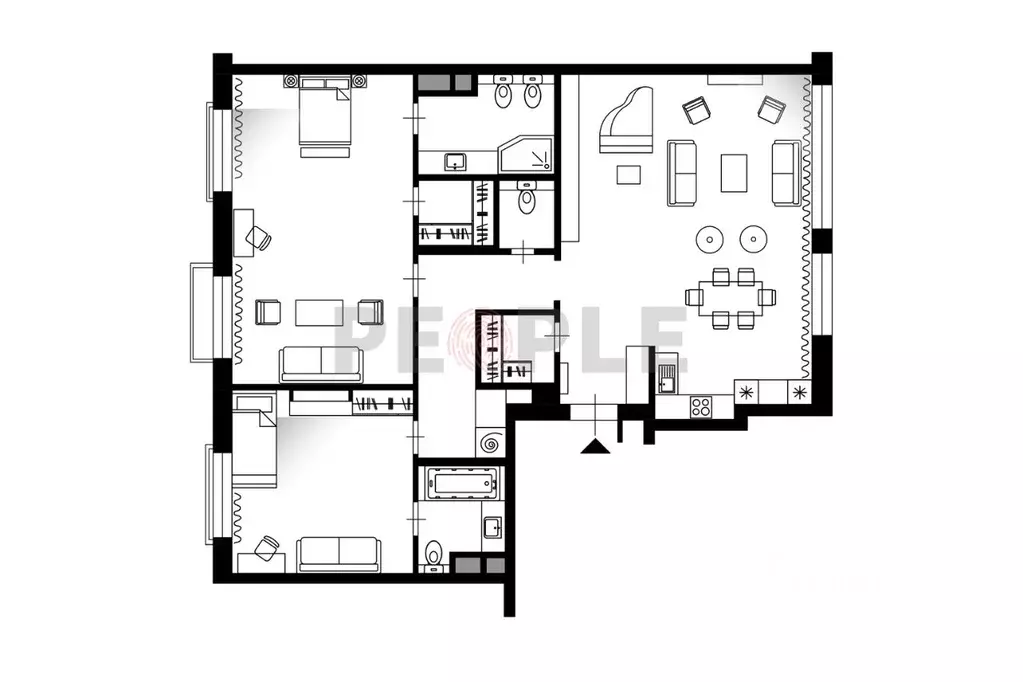 3-к кв. Москва 1-й Смоленский пер., 21 (140.3 м) - Фото 2