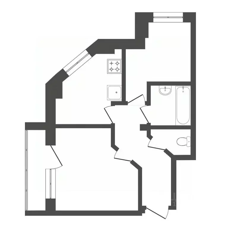 2-к кв. Тюменская область, Тюмень ул. Василия Гольцова, 3 (54.5 м) - Фото 2