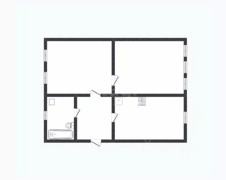 2-к кв. Костромская область, Нерехтский район, Пригородное с/пос, д. ... - Фото 2