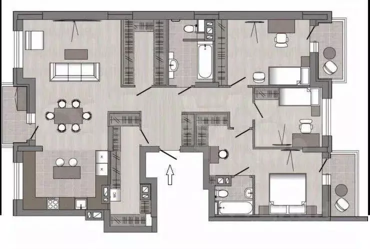 4-к кв. Ульяновская область, Ульяновск ул. Минаева, 48А (116.3 м) - Фото 2