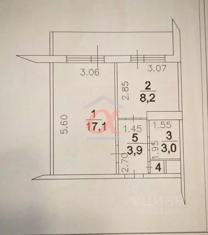 1-к кв. Кемеровская область, Кемерово Красная ул., 10Б (33.0 м) - Фото 2