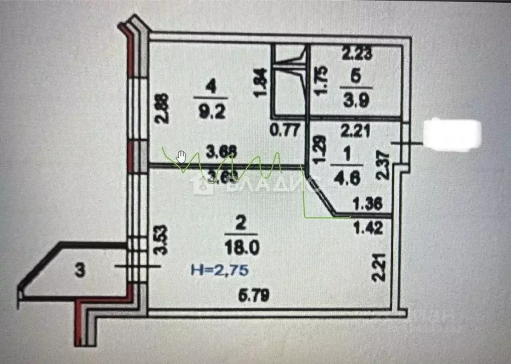 1-к кв. Московская область, Люберцы Коммунистическая ул., 4к1 (39.8 м) - Фото 2