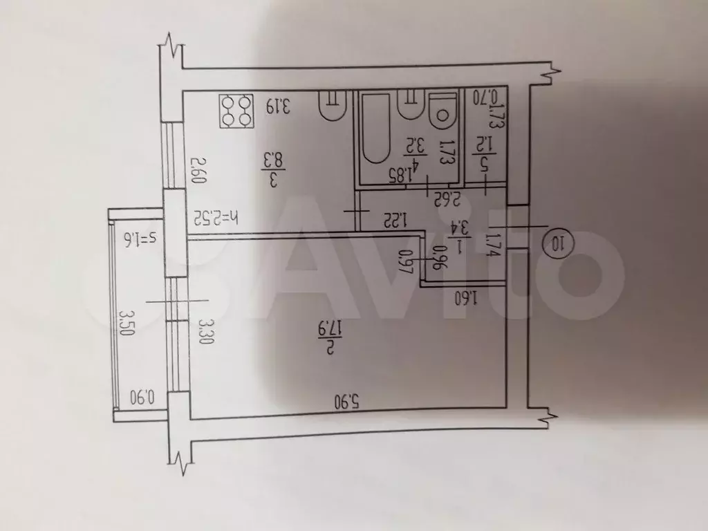 1-к. квартира, 35 м, 1/5 эт. - Фото 0