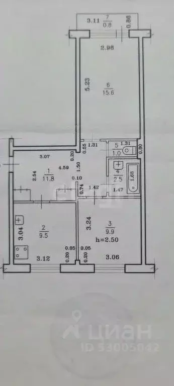 2-к кв. Забайкальский край, Чита 1-й мкр, 17 (51.0 м) - Фото 2