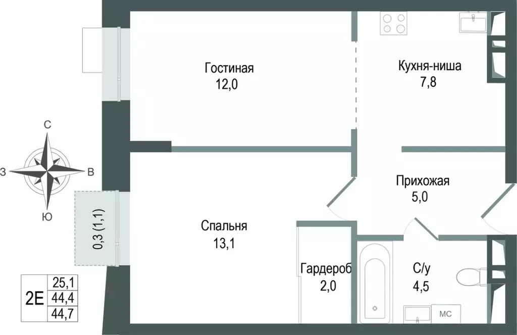 2-к кв. Московская область, Королев Первомайский мкр, Старые Горки дп, ... - Фото 1