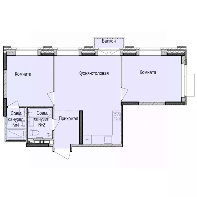 2-к кв. Удмуртия, Ижевск Карлутский жилрайон, 3-й мкр, Скандинавия ... - Фото 1