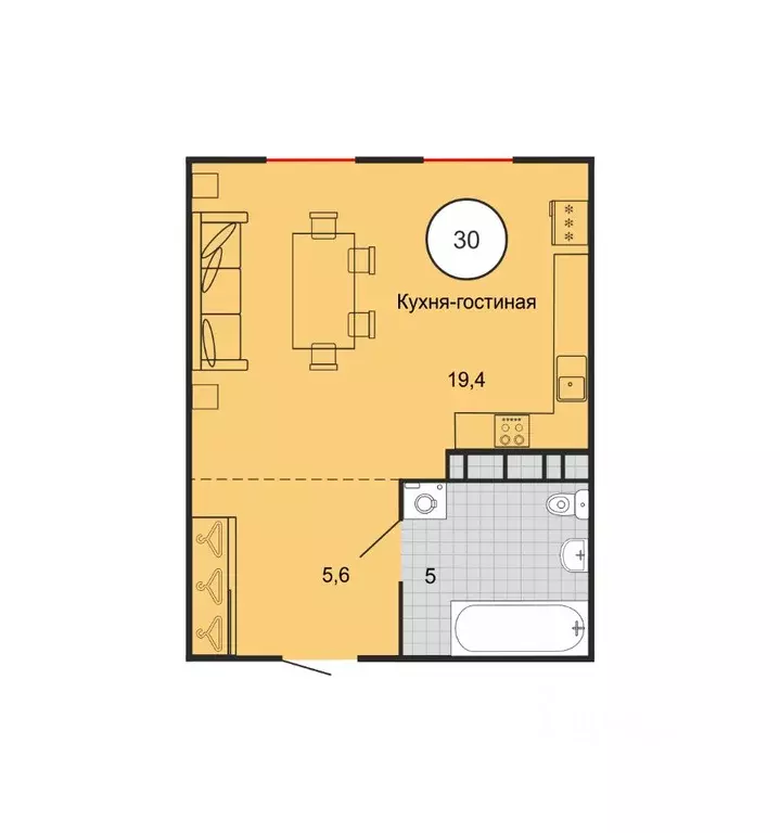 1-к кв. Ставропольский край, Михайловск Шпаковский район, пер. ... - Фото 1