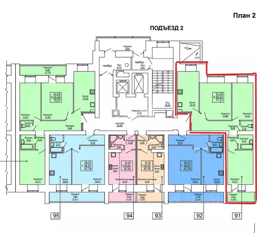 3-к кв. Пермский край, Пермь Сокольская ул., 10Б (69.2 м) - Фото 2