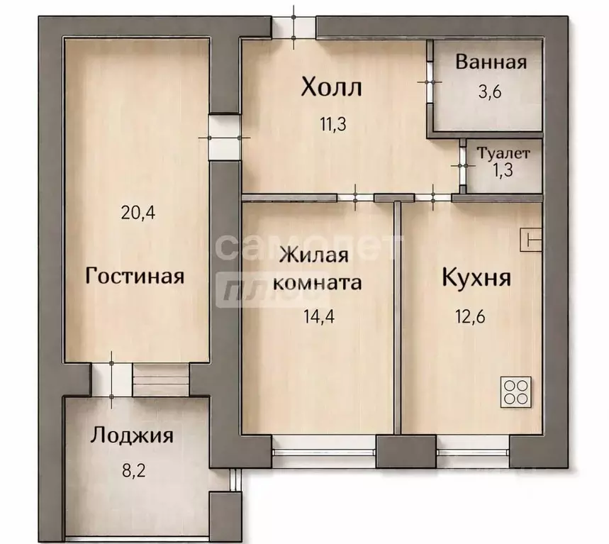 2-к кв. Башкортостан, Уфа ул. Степана Кувыкина, 20 (63.6 м) - Фото 2