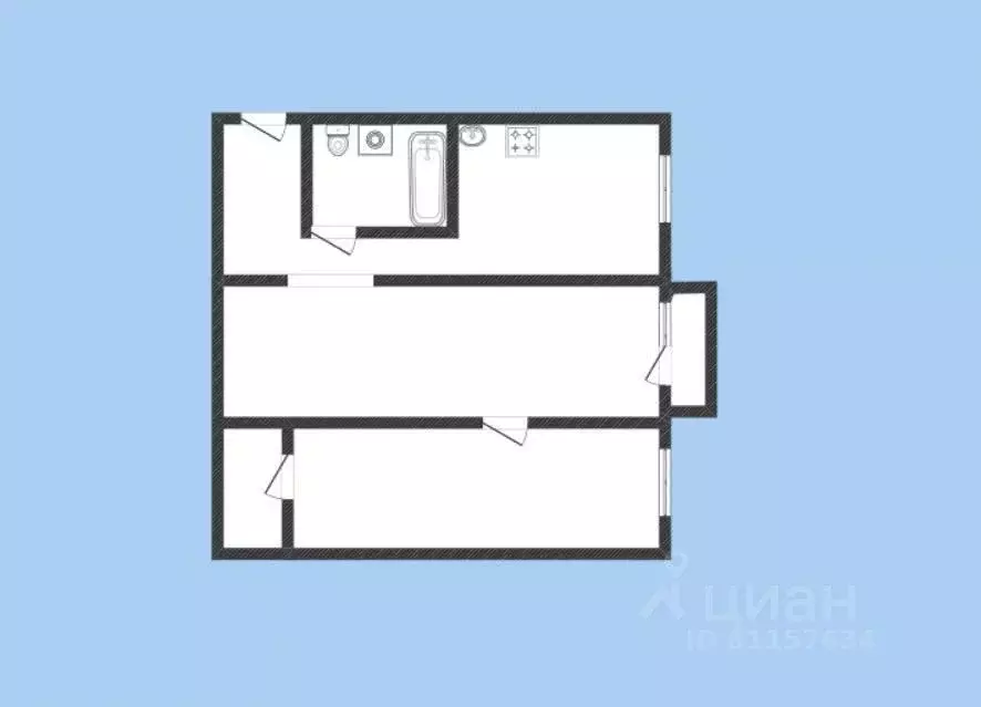 2-к кв. Иркутская область, Ангарск 207/210 кв-л, 5 (45.2 м) - Фото 2