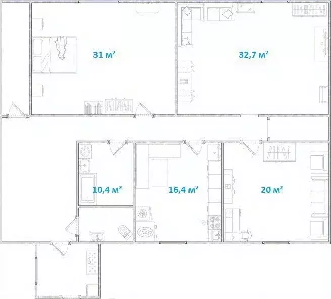 3-к кв. Брянская область, Погар рп ул. Молодежная, 1/3 (145.0 м) - Фото 2