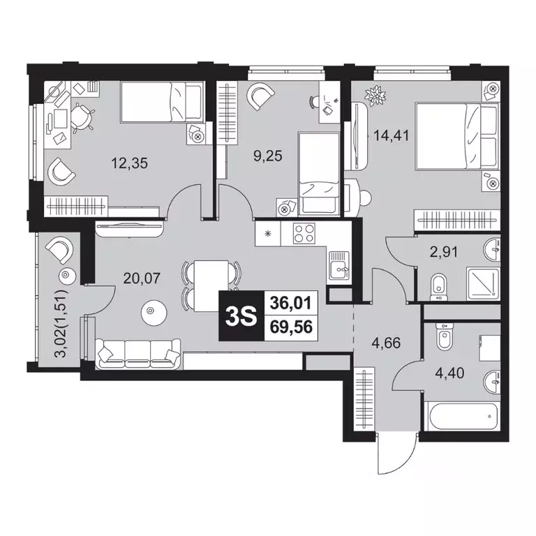 4-к кв. Пензенская область, Пенза Тепличный мкр, Прованс жилой ... - Фото 1