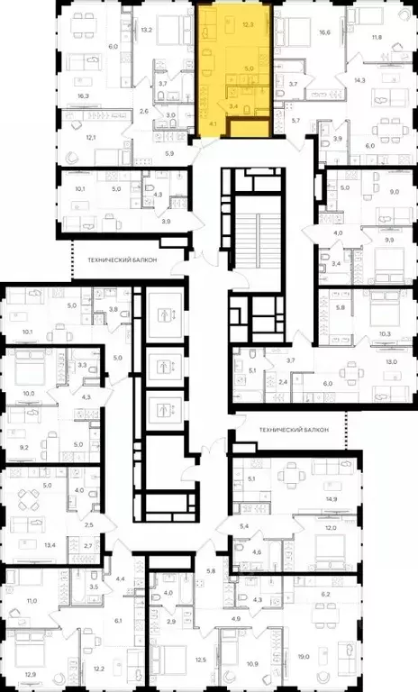 Студия Москва Назаре жилой комплекс (24.8 м) - Фото 2