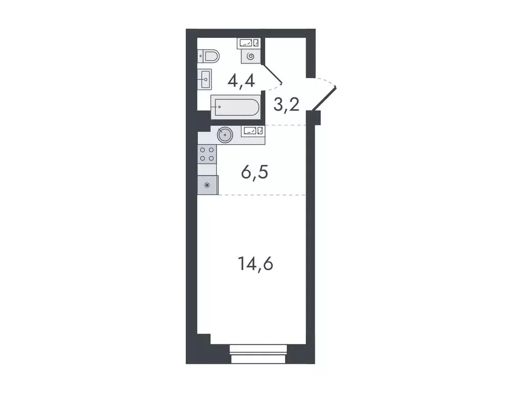 Квартира-студия: Киров, Чистопрудненская улица, 13 (28.7 м) - Фото 0