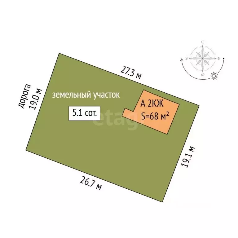 Дом в Тюменская область, Тюмень Дубравушка СНТ, ул. Центральная (68 м) - Фото 2