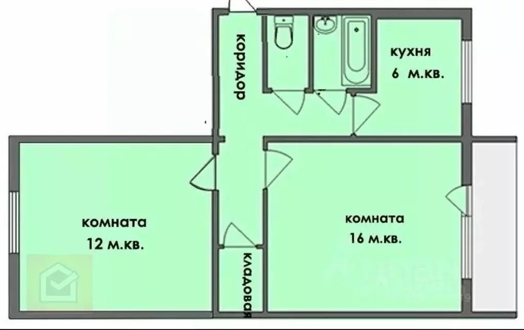 2-к кв. Севастополь ул. Хрусталева, 19А (43.8 м) - Фото 1