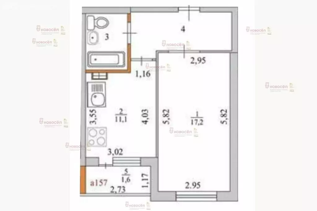 1-комнатная квартира: Екатеринбург, улица Рябинина, 21 (40 м) - Фото 0