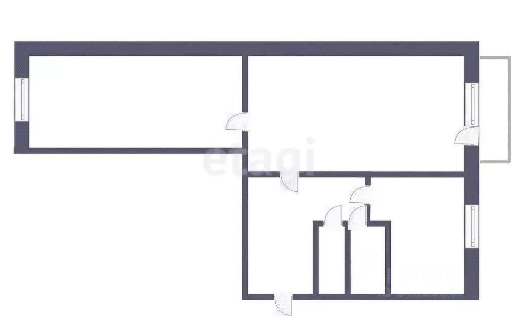 2-комнатная квартира: Златоуст, улица имени Н.П. Полетаева, 3 (42.7 м) - Фото 1