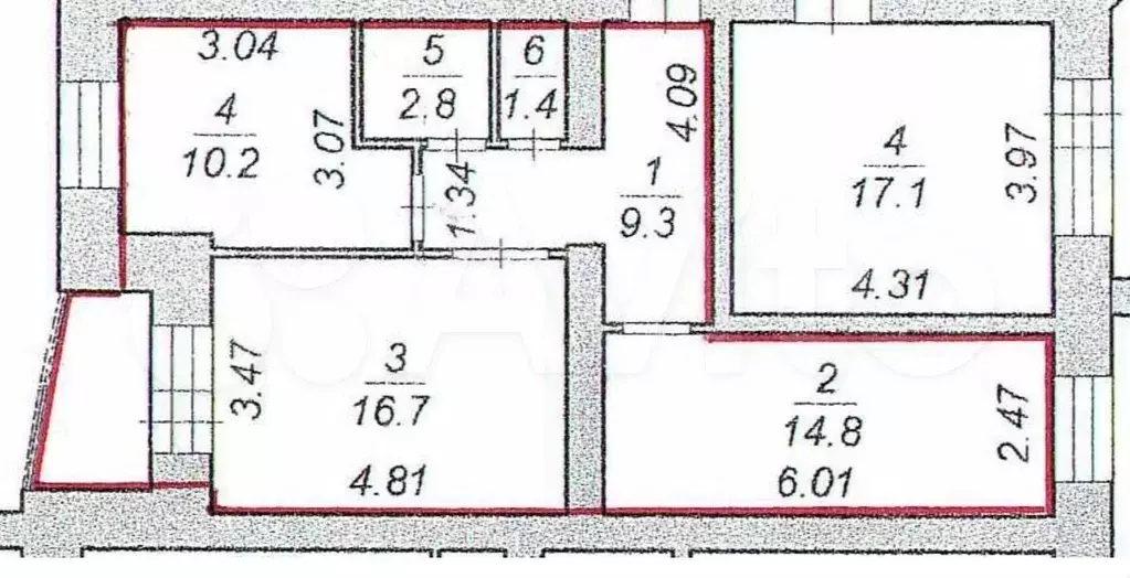 2-к. квартира, 53 м, 2/9 эт. - Фото 0