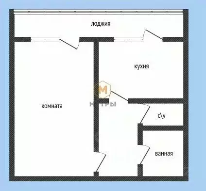 1-к кв. Белгородская область, Белгород ул. Есенина, 46 (33.6 м) - Фото 2