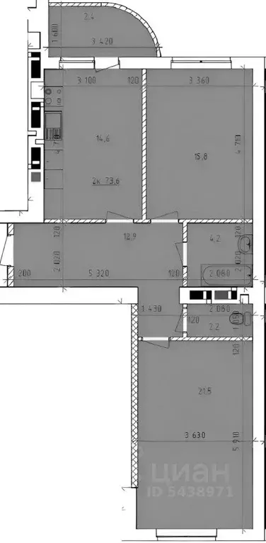 2-к кв. Ростовская область, Таганрог ул. Чехова (75.0 м) - Фото 2