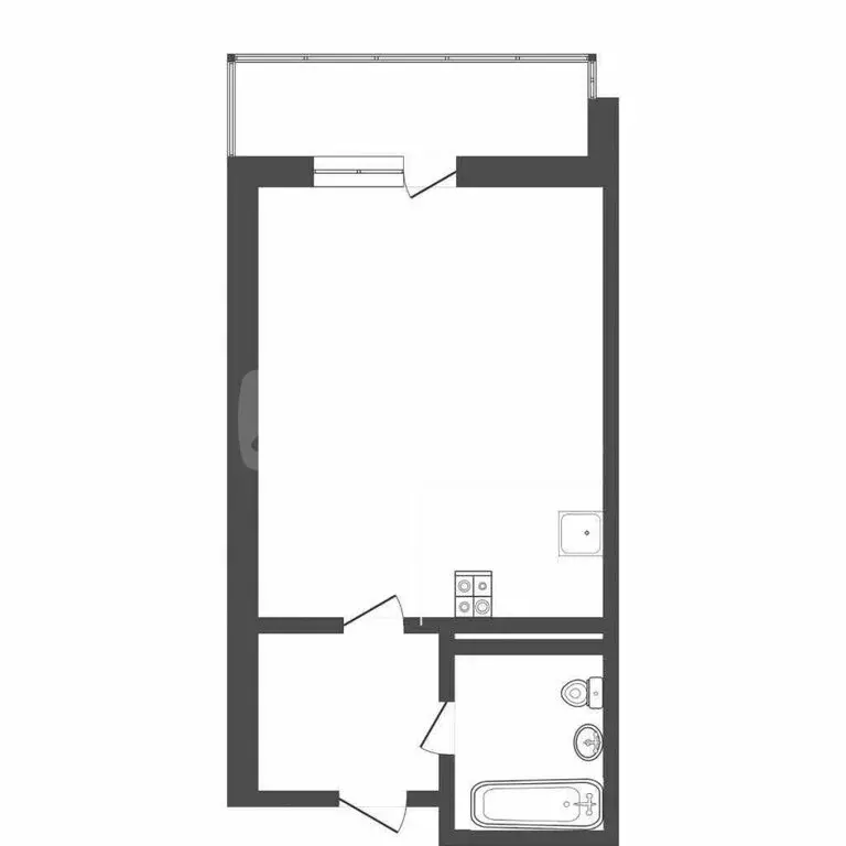 1-комнатная квартира: Тюмень, 2-я Луговая улица, 22к3 (26.9 м) - Фото 0