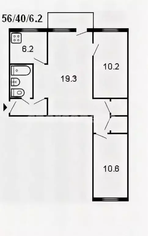 3-к кв. Севастополь просп. Генерала Острякова, 44 (57.0 м) - Фото 2