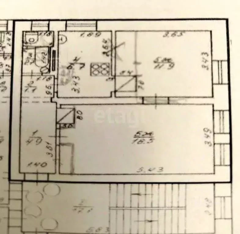 2-к кв. Калининградская область, Балтийск Лесная ул., 5 (48.0 м) - Фото 2
