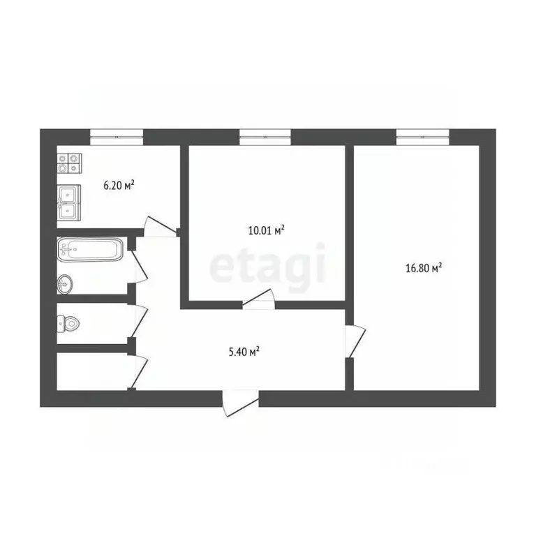 Комната Архангельская область, Архангельск Ленинградский просп., 107 ... - Фото 2