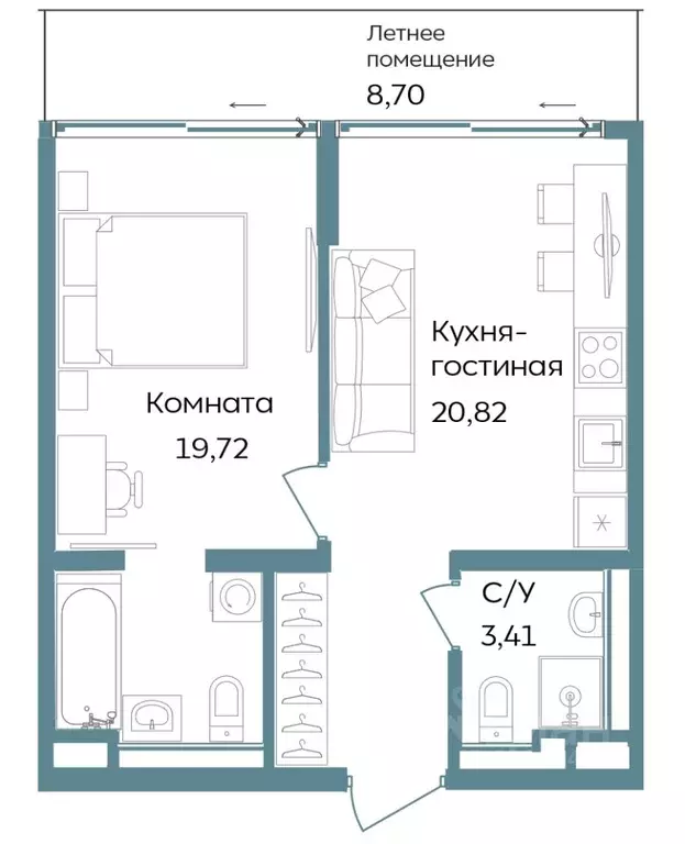 2-к кв. Крым, Саки ул. Морская (52.65 м) - Фото 1