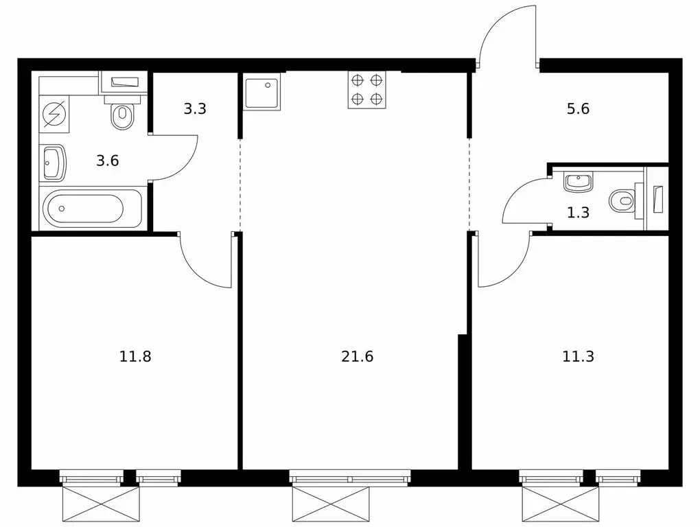 2-комнатная квартира: Москва, ЖК Второй Нагатинский, к1.3 (57.5 м) - Фото 0