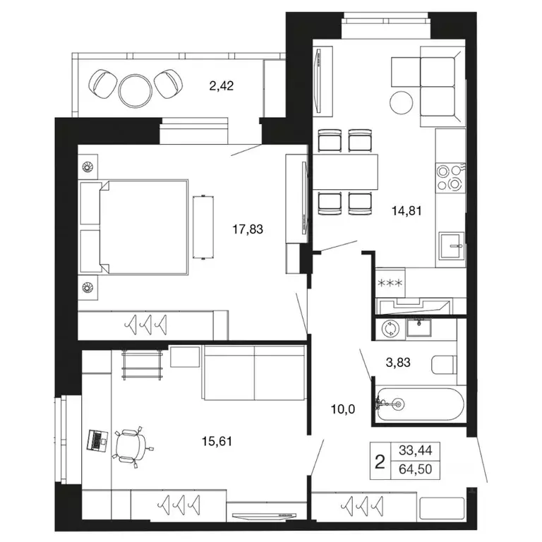2-к кв. Московская область, Апрелевка Наро-Фоминский городской округ, ... - Фото 1