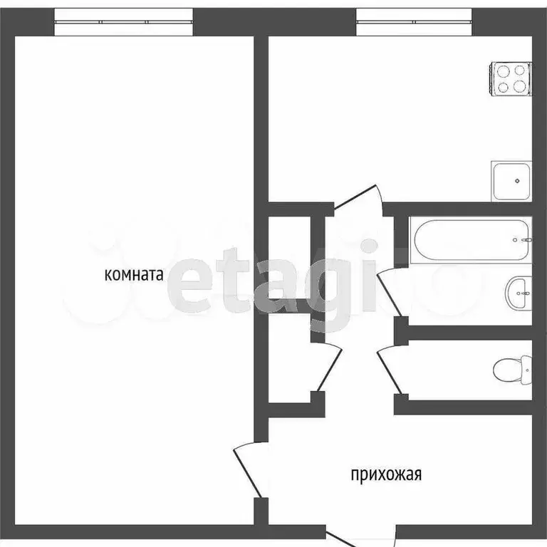 1-к. квартира, 32 м, 3/9 эт. - Фото 0