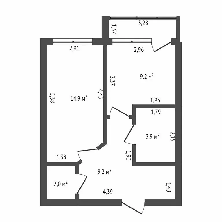 1-комнатная квартира: Благовещенск, улица Шимановского, 80 (38 м) - Фото 1