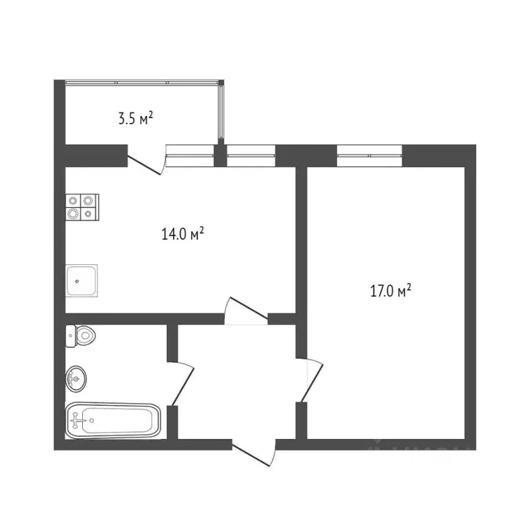 1-к кв. Краснодарский край, Анапа ш. Супсехское, 47к2 (44.0 м) - Фото 2