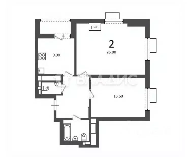 2-к кв. Москва Никитинская ул., 5 (65.4 м) - Фото 2